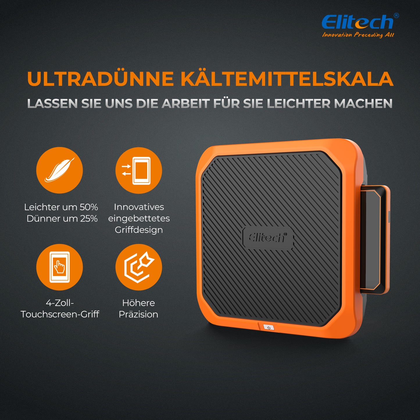 Elitech SRL-100 Kältemittel-Wärmepumpenwaage 220 lbs / 100 kg (Magnesium-Aluminium-Legierung-Basis)