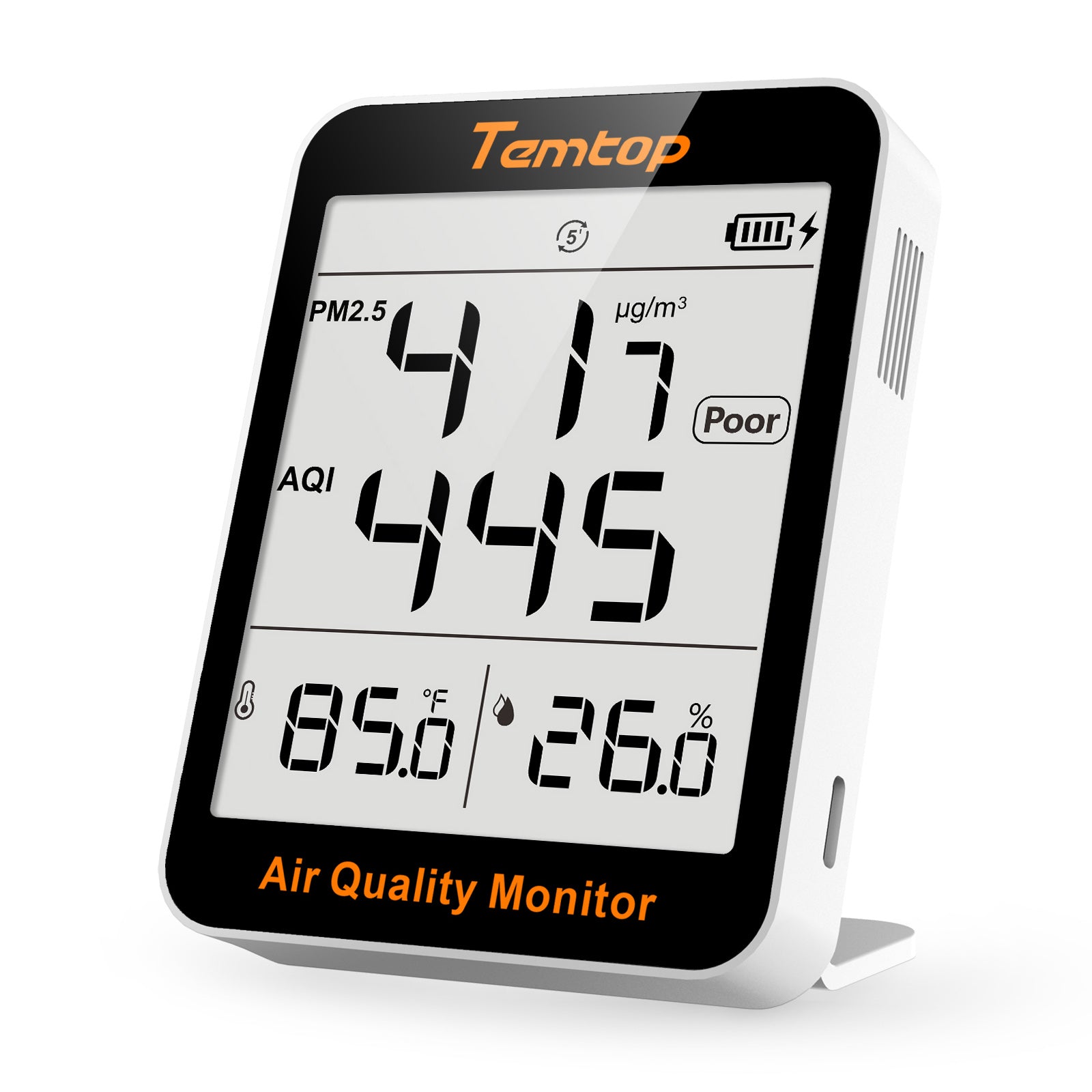 Produktbild von TUYA WiFi 9-in-1 Raumluftqualitätsmonitor – Misst CO₂, PM2.5, PM10, Formaldehyd, VOC, AQI, Temperatur & Feuchtigkeit – Großes TFT-Display