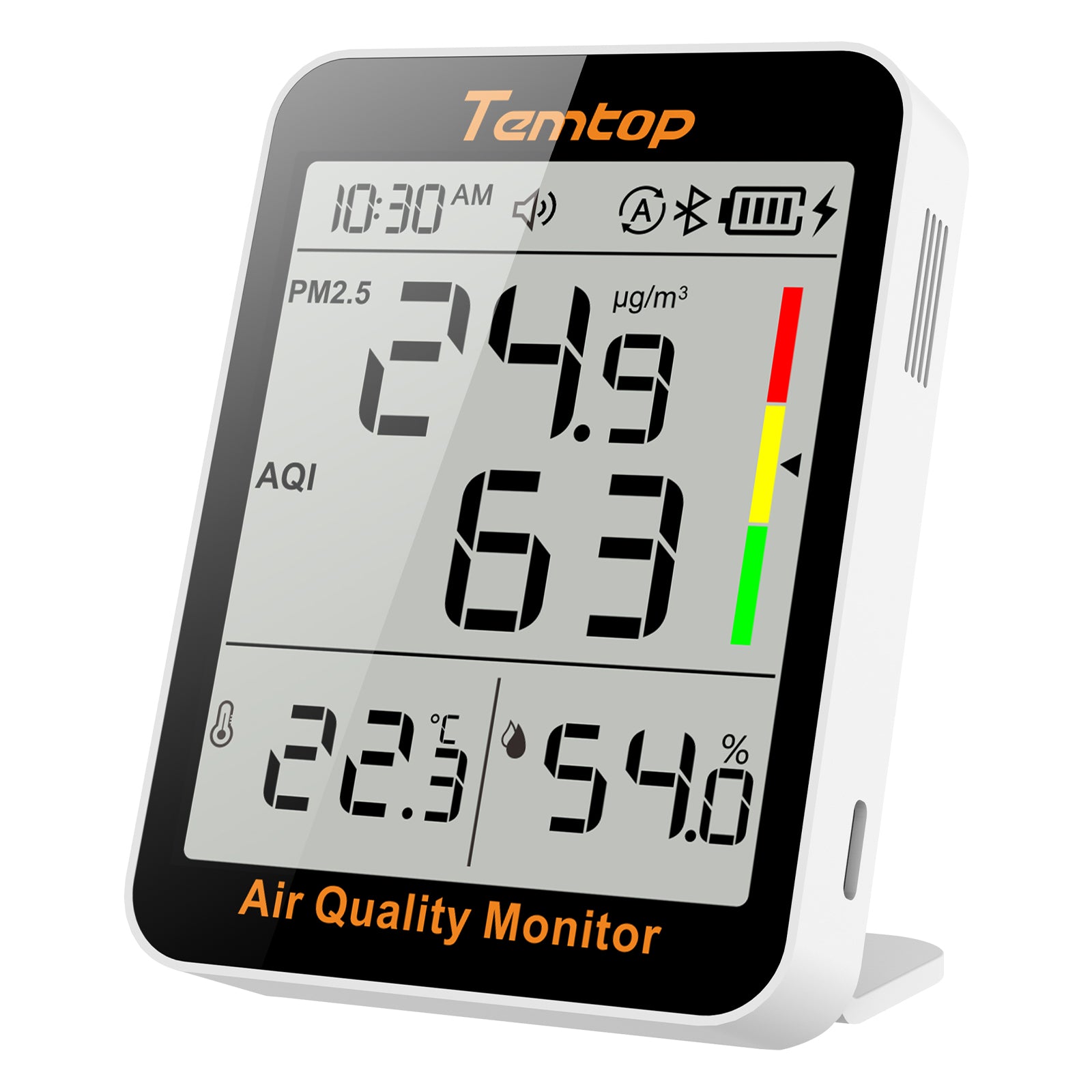 fahrradcomputer temperatur Temtop S1+ Bluetooth Innenluftqualitätsmesser Temperatur – elitechde