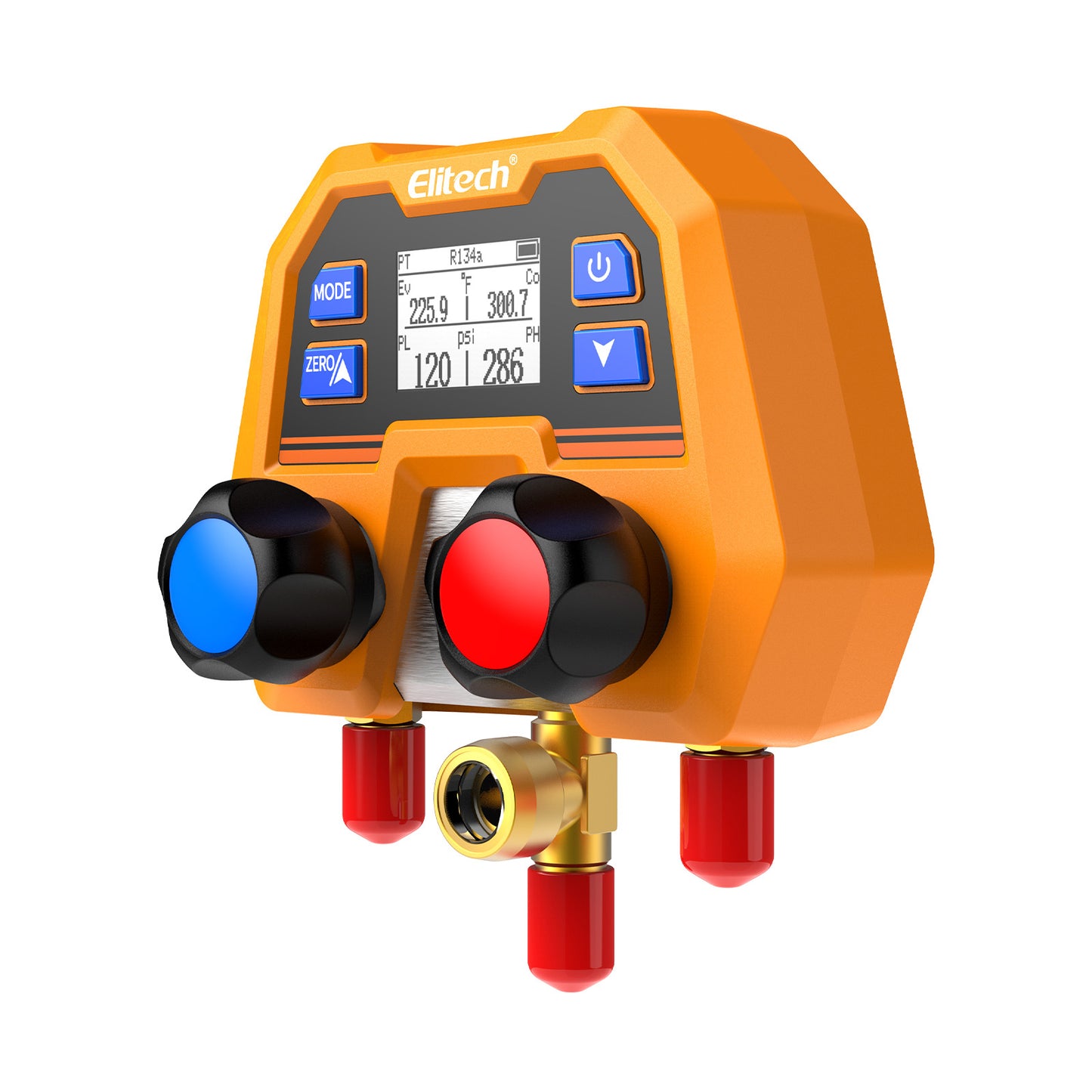 Elitech DMG-2SE Digitales Manometer für HLK-, Kälte- und Klimaanlagen – Druck- und Temperaturmessung, LCD-Anzeige
