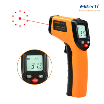 Elitech DIT-220 Infrarot-Thermometer – hochpräzises, berührungsloses Temperaturmessgerät mit Laserzielanzeige, einstellbarem Emissionsgrad und Selbstkalibrierung