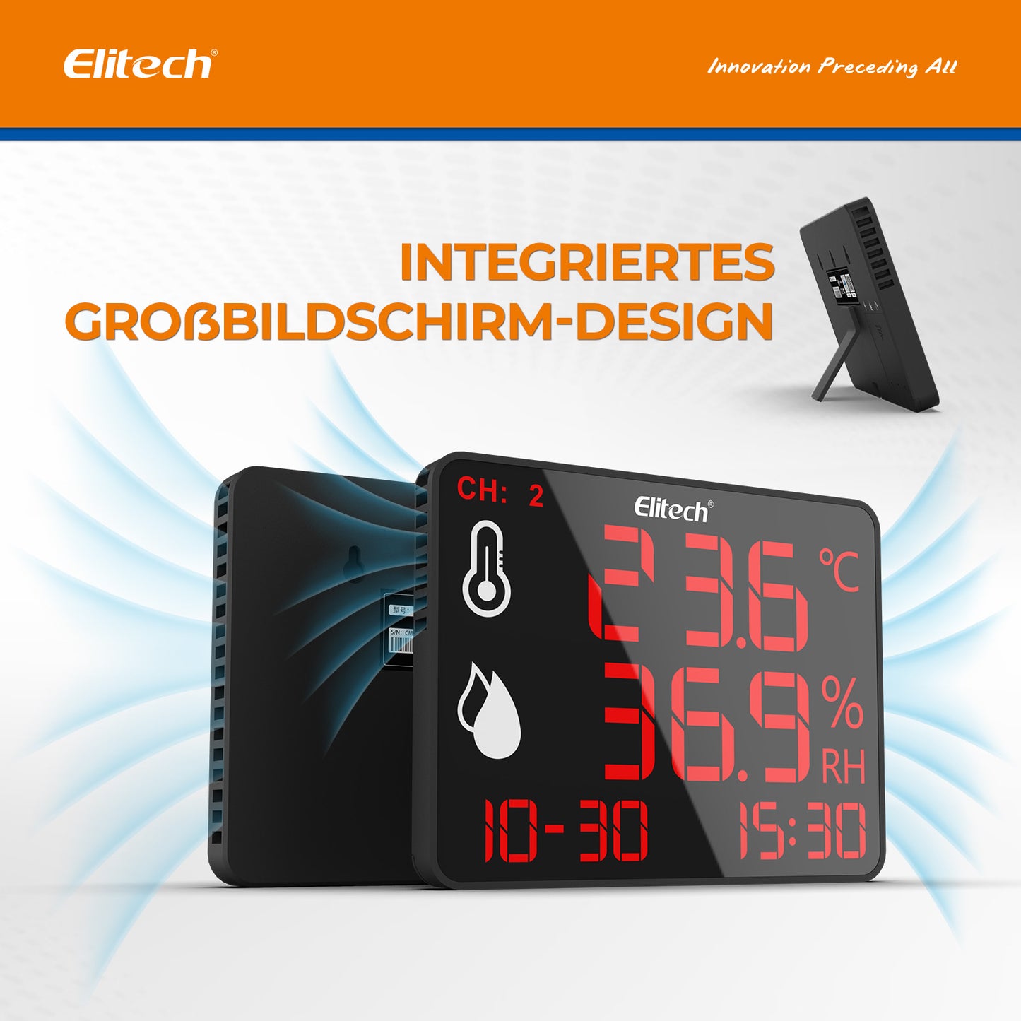 Elitech DR-230 Bluetooth-Datenlogger – HochprElitech DR-230 Bluetooth-Datenlogger – Hochpräziser digitaler Hygrometer und Thermometer mit 30.000 Speicherpunktenäziser digitaler Hygrometer und Thermometer mit 30.000 Speicherpunkten