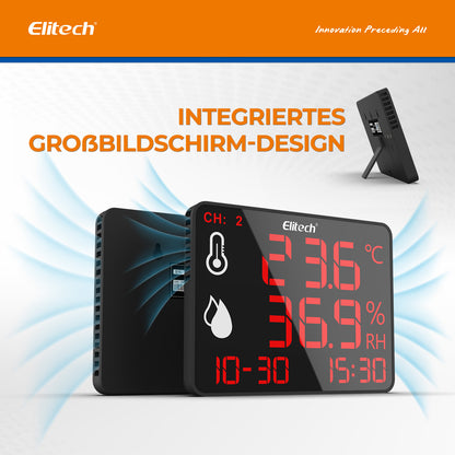 Elitech DR-230 Bluetooth-Datenlogger – HochprElitech DR-230 Bluetooth-Datenlogger – Hochpräziser digitaler Hygrometer und Thermometer mit 30.000 Speicherpunktenäziser digitaler Hygrometer und Thermometer mit 30.000 Speicherpunkten