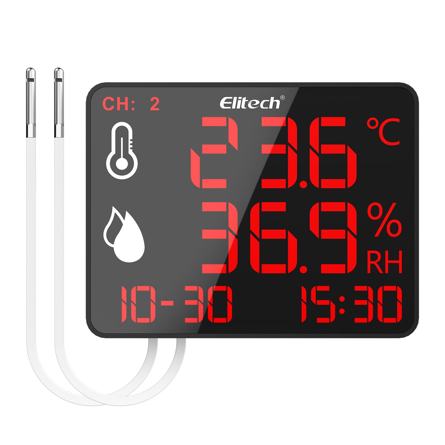 Elitech DR-230 Bluetooth-Datenlogger – HochprElitech DR-230 Bluetooth-Datenlogger – Hochpräziser digitaler Hygrometer und Thermometer mit 30.000 Speicherpunktenäziser digitaler Hygrometer und Thermometer mit 30.000 Speicherpunkten
