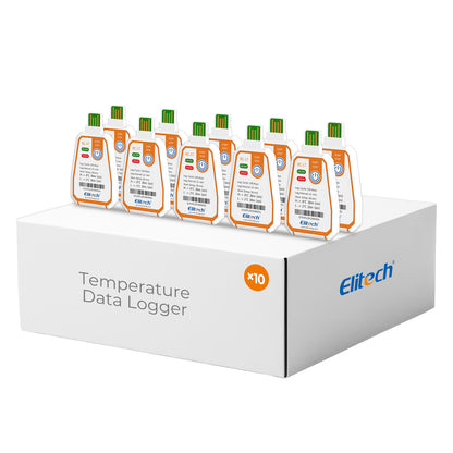 Elitech RC-17 Einweg-Temperatur-Datenlogger, USB-PDF-Bericht, Zweifarbige Anzeige