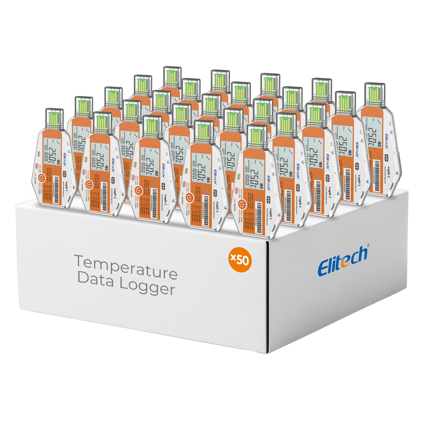Elitech LogEt-1 Einweg-Temperaturdatenlogger, Einweg-Temperaturaufzeichner für Impfstoffe und Pharmazeutika