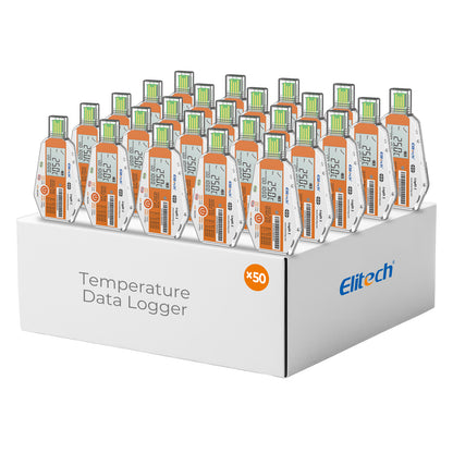 Elitech LogEt-1 Einweg-Temperaturdatenlogger, Einweg-Temperaturaufzeichner für Impfstoffe und Pharmazeutika